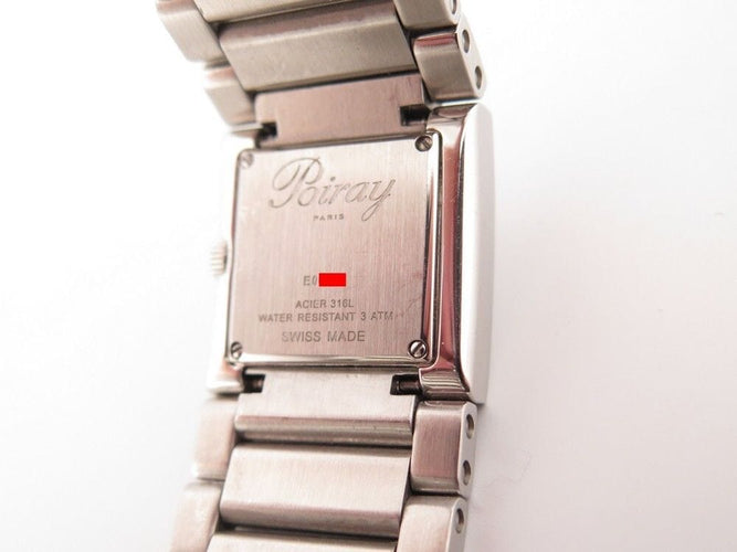 Montre montre POIRAY ma premiere manchette 27 mm quartz acier palladie 58 Facettes 259365