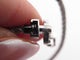 Bracelet bracelet FRED force 10 mm manille en or blanc cable acier t14 58 Facettes 260312
