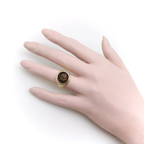 Bague Bague en or 14 carats avec pièce du roi Agrippa Ier 58 Facettes