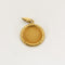 Pendentif AUGIS - Médaille or jaune, rubis de synthèse et diamants 58 Facettes PER0123