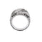 Bague 55 Bague bandeau diamants noirs et blancs 58 Facettes 25639