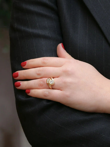 Bague 53 Bague toi et moi diamants 1 ct 58 Facettes J211