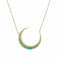 Collier Collier croissant de lune en or, émeraude et diamant 58 Facettes G13853