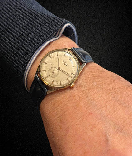 Montre LONGINES - Montre des années 1950, boîtier en or jaune 58 Facettes