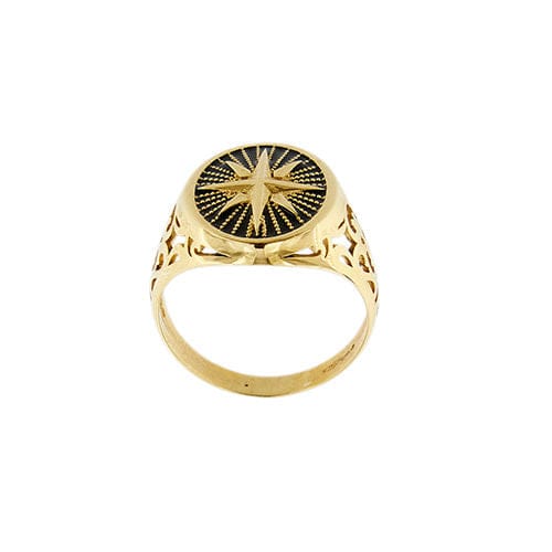 Bague 62 Bague bouclier en or jaune pour homme 58 Facettes 33408