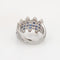 Bague 51 Bague Large Bande Saphir Diamant Or Blanc 58 Facettes G13356