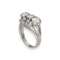 Bague 54 Bague en or gris 18K avec 2,50 ct de diamants taille ancienne - Vers 1950 - Taille 54 58 Facettes FB10703
