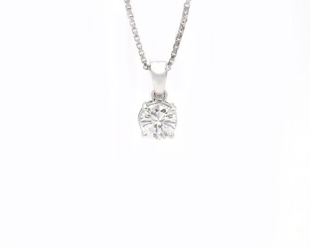 Collier Collana punto luce in oro con diamante Ct 1,21 58 Facettes