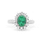 Bague Bague en or blanc avec émeraude de Colombie 58 Facettes