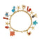 Bracelet Bracelet avec breloques, corail, perles et turquoises 58 Facettes 32494