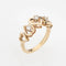 Bague Bague cœur en diamant vintage en or jaune 14 carats, taille 6,75, bijouterie fine 58 Facettes 15433
