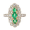 Bague 53 Bague Marquise Or jaune Emeraude 58 Facettes 2905294CN