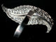 Bague 50 Bague platine en forme de feuille ornée de 4,65 carats 58 Facettes