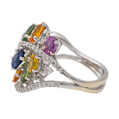Bague 50 Bague Or blanc Saphir 58 Facettes 2826012CN