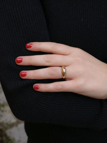 Bague Bague jonc or jaune diamant 0,2 ct 58 Facettes J150