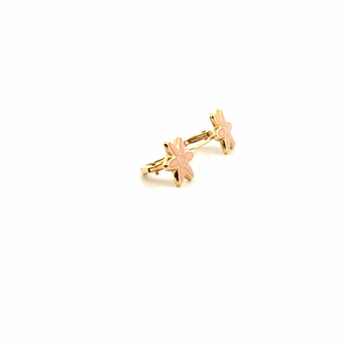 Boucles d'oreilles Dormeuse fleurs or jaune 58 Facettes 2-BOC1-GS33788