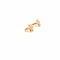 Boucles d'oreilles Dormeuse fleurs or jaune 58 Facettes 2-BOC1-GS33788