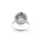 Bague Bague en or blanc avec saphir de Birmanie sans chaleur et diamants 58 Facettes