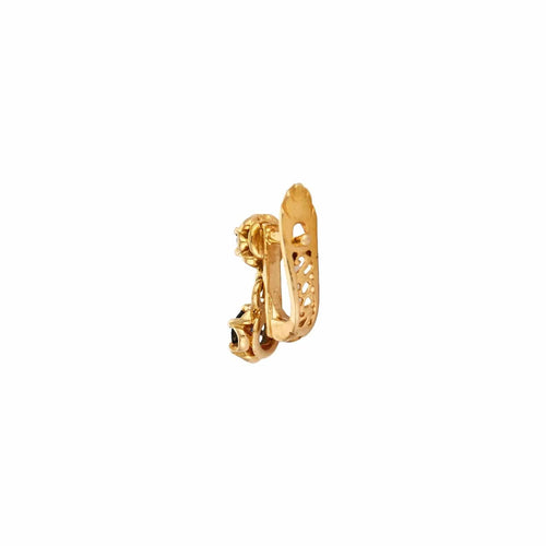 Boucles d'oreilles Boucles d'oreilles dormeuses or jaune et saphirs 58 Facettes BO/230142