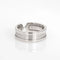 Bague Double C avec logo Cartier, vers 2000, en or blanc 18 carats, taille 6, signée, vintage