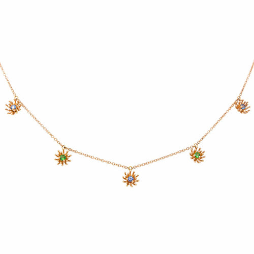 Collier Mellerio Collier Le petit Cactus Or rose Saphir 58 Facettes 3112161CN