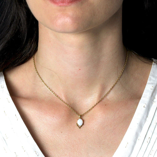 Pendentif Pendentif opale or jaune 58 Facettes 24-331B