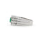 Bague Bague en or blanc avec émeraude et diamants 58 Facettes