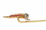 Broche Pince à cravate vintage d'inspiration Art déco représentant un oiseau volant avec des pierres précieuses multicolores 58 Facettes 24204-0272