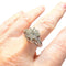 Bague BAGUE EN OR BLANC 18 KT AVEC DIAMANTS, ÉPOQUE 1945 58 Facettes CH54(CH418)