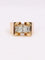 Bague 55.5 Bague tank or jaune platine diamants 58 Facettes J378
