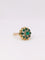 Bague 51 Bague étoile or jaune pierre verte 58 Facettes J382