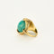 Bague 47 Bague moderniste en or jaune et amazonite 58 Facettes CAN11091