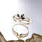 Bague 51 Bague d'occasion or jaune saphirs navette diamant 58 Facettes 17-024B