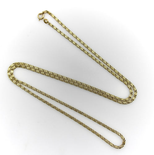 Collier Chaîne vintage à maillons entrelacés en or jaune de 26 pouces 58 Facettes A2003D