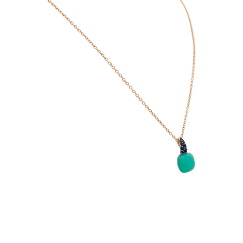 Collier Collier Pomellato "Capri" or, chrysoprase, saphirs. 58 Facettes 34311