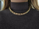 Collier vintage collier O.J. PERRIN maille palmier en or jaune 2 tons 58 Facettes 264693