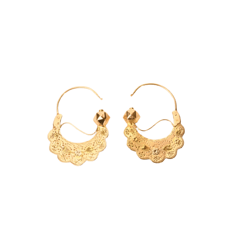 Boucles d'oreilles Boucles d'oreilles créoles savoyardes trois ors 58 Facettes