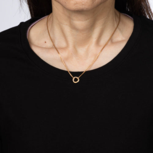 Collier Collier Cartier Mini Trinity à double chaîne en or jaune 18 carats, ras-de-cou de 40 cm (16 pouces), d'occasion 58 Facettes G14178