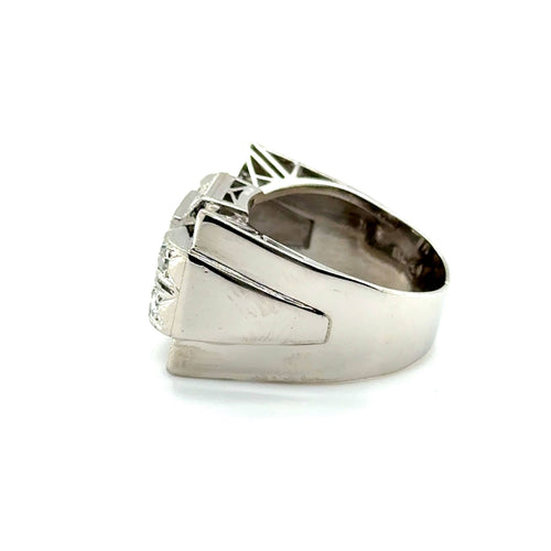 Bague 54 Bague Tank Platine et Diamants 58 Facettes 1.0000394/1