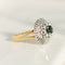 Bague 57 Bague vintage en or jaune et blanc avec saphir et diamants 58 Facettes