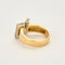 Bague 56 Bague or jaune et blanc et diamants 58 Facettes THI01582