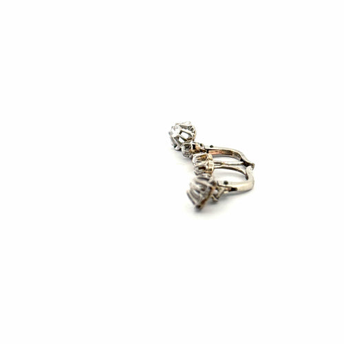 Boucles d'oreilles Dormeuses Or Blanc & Diamants 58 Facettes C4BO-GS29319