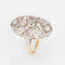 Bague Bague de cocktail édouardienne antique en or 18 carats et platine avec diamant de 1 ct Taille 5 Ovale 58 Facettes G9099