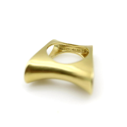 Bague 45 Bague selle moderniste vintage en or 18 carats 58 Facettes A1003E