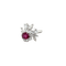 Bague 53 Bague Cocktail années 70 or blanc rubis diamants 58 Facettes 1.0002595/7