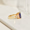 Exklusiver Vintage-Cocktailring aus 18K Gelbgold mit Tansanit & Brillanten 58 Facettes 2399