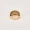 Bague 58 Bague jonc or gris et or jaune et diamants 58 Facettes GU254