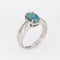 Bague Bague en platine avec opale semi-noire naturelle de 1,20 ct et diamant, taille 6, bijoux raffinés 58 Facettes G11996