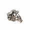 Broche Parure Fleur En Diamants, Argent Et Or 19ème Siècle 58 Facettes