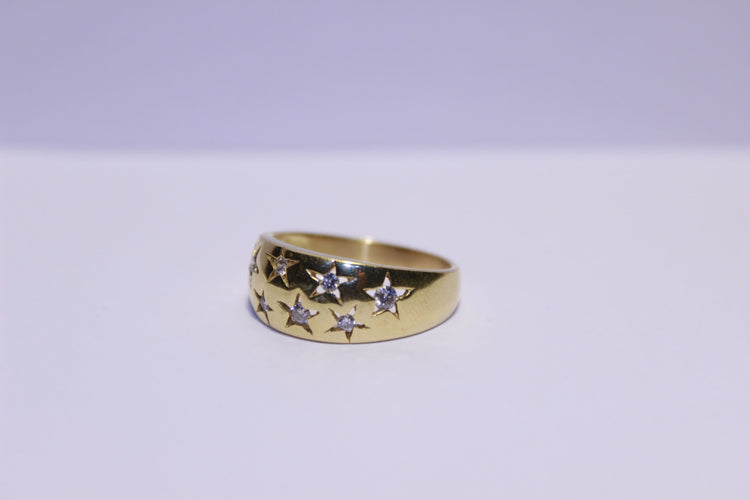 Bague 57 Bague Etoiles Diamants 58 Facettes